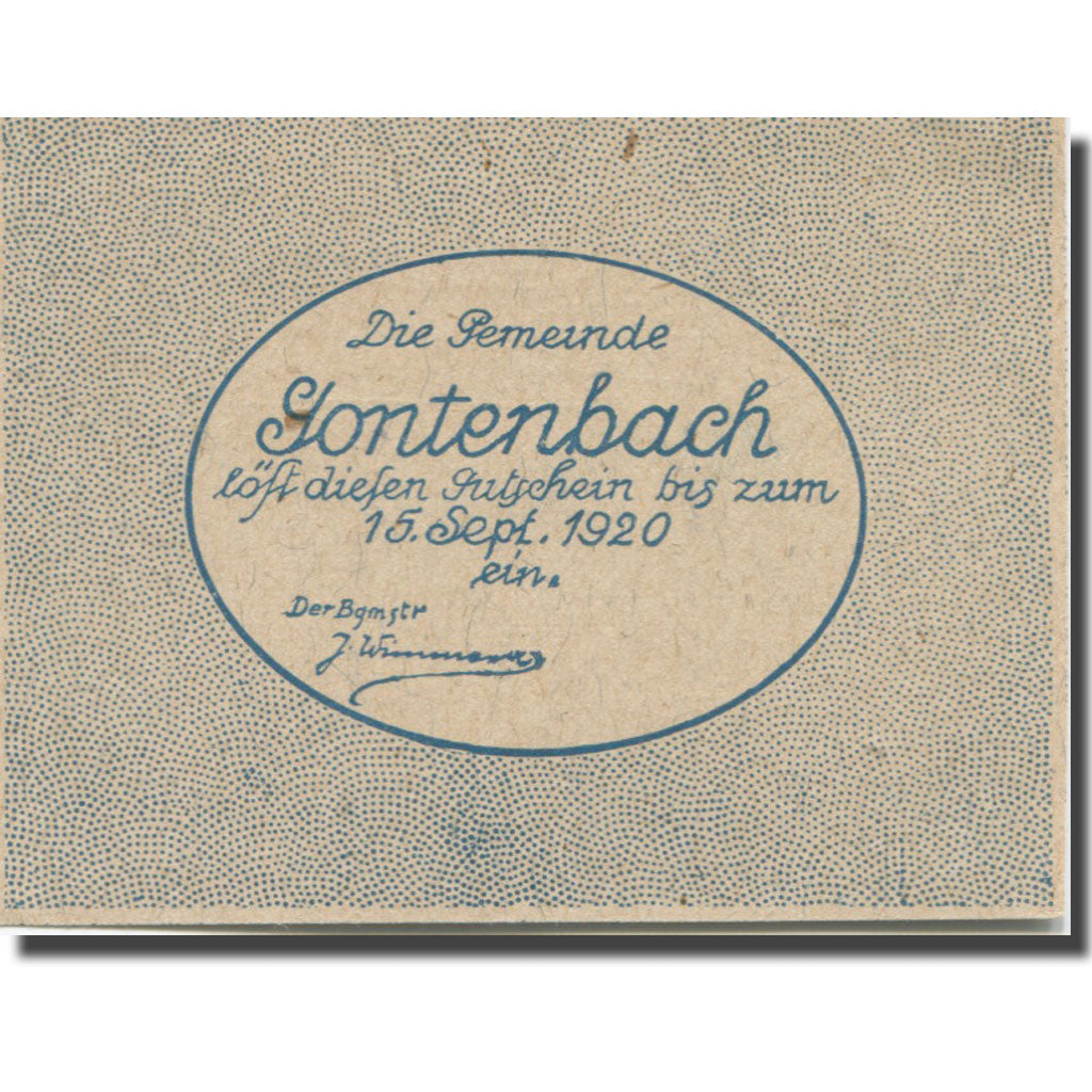 Banconote, Austria, Gontenbach, 20 Heller, Texte, 1920, 1920-09-15, SPL-