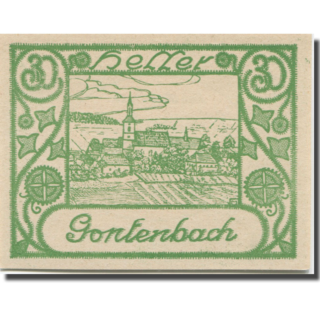 Billet, Autriche, Gontenbach, 30 Heller, texte 1, 1920, 1920-09-15, SUP, Mehl:FS