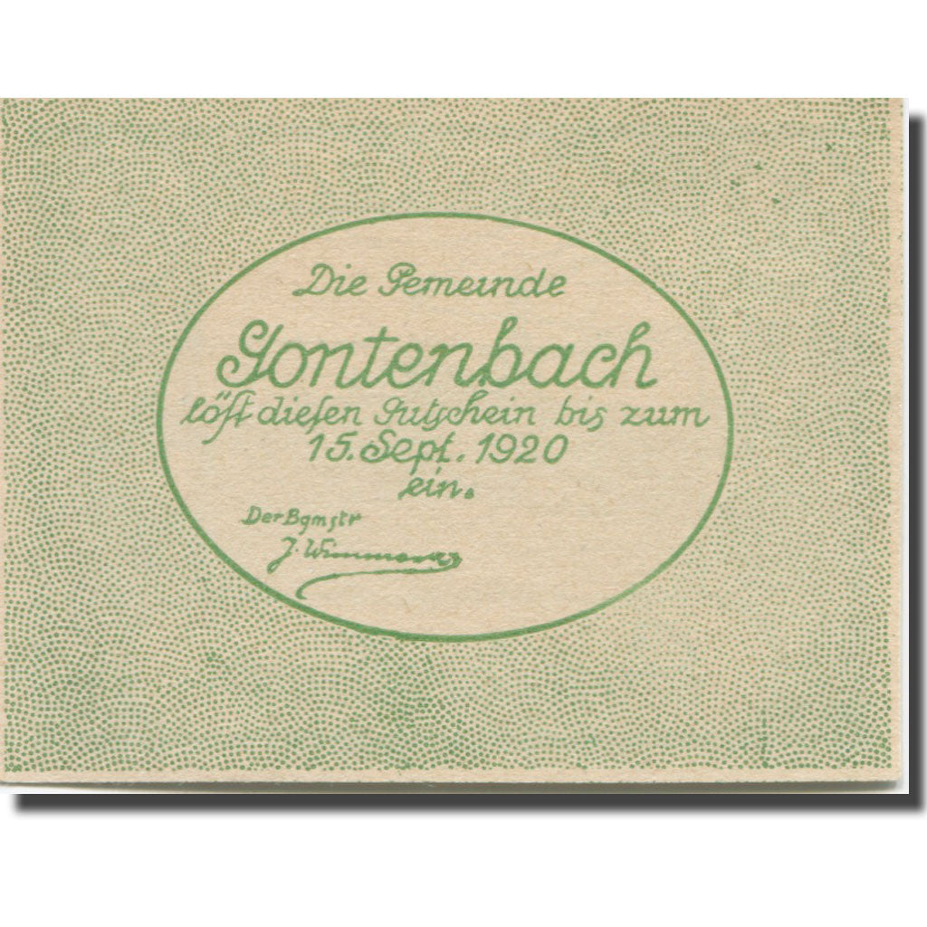 Billet, Autriche, Gontenbach, 30 Heller, texte 1, 1920, 1920-09-15, SUP, Mehl:FS