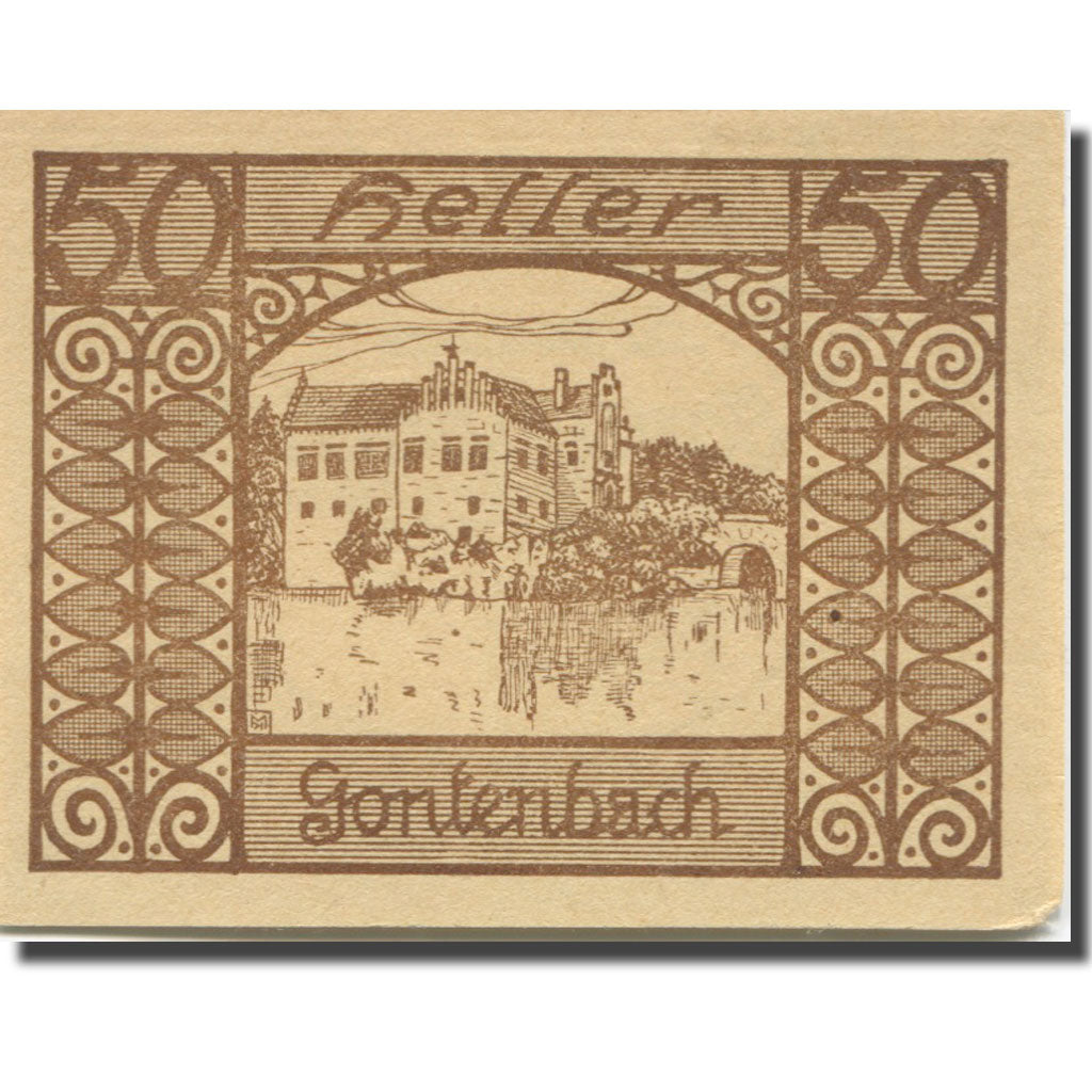 Banknote, Austria, Gontenbach, 50 Heller, Texte 2, 1920, 1920-09-15, AU(55-58)