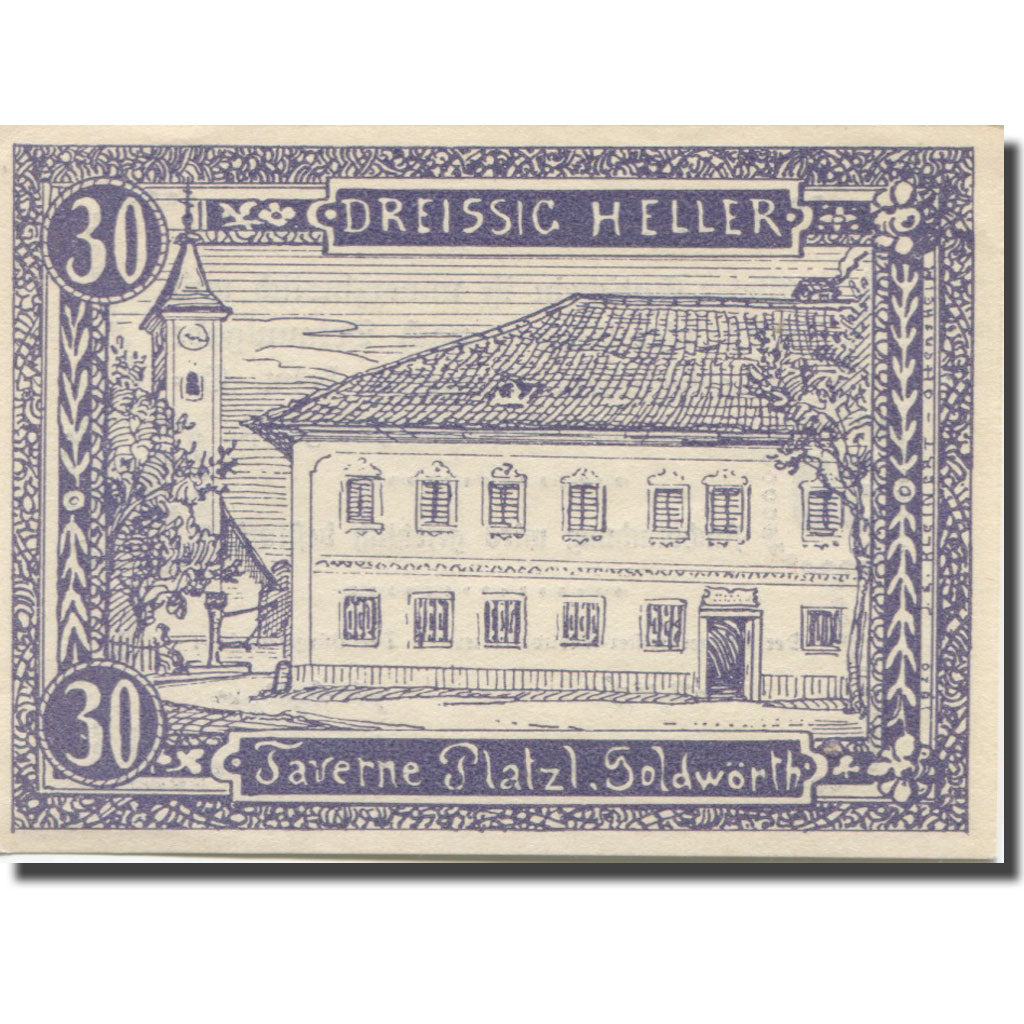 Banknote, Austria, Goldwörth O.Ö. Gemeinde, 30 Heller, texte 1, AU(55-58)
