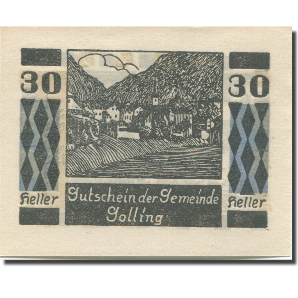 Banknote, Austria, Golling Sbg. Gemeinde, 30 Heller, rue 1, 1920, 1920-12-31