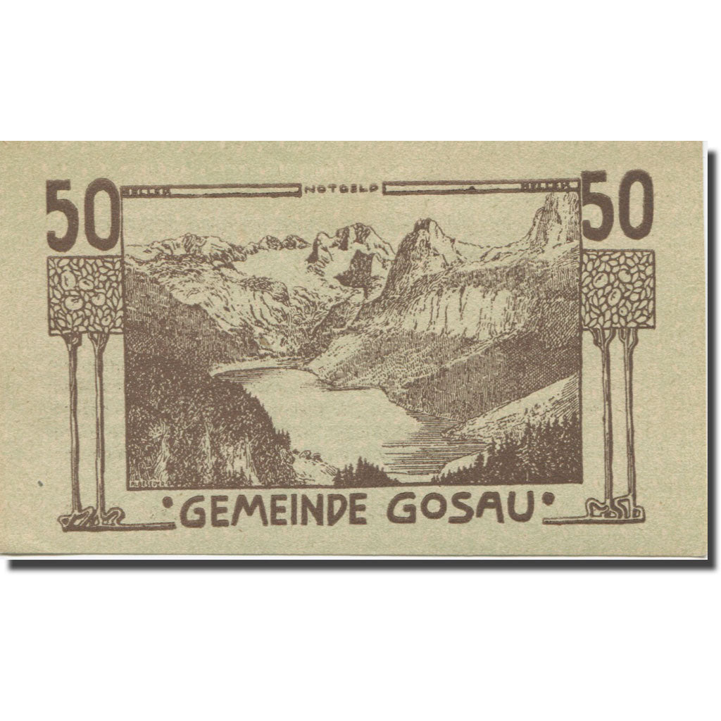 Banknote, Austria, Gosau O.Ö. Gemeinde, 50 Heller, Texte 2, 1920, 1920-05-08
