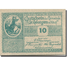 Banknote, Austria, St. Georgen am Ybbsfeld N.Ö. Gemeinde, 10 Heller, blé