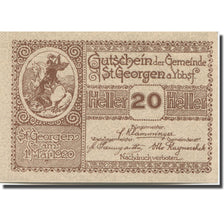 Banknote, Austria, St. Georgen am Ybbsfeld N.Ö. Gemeinde, 20 Heller, Blé 1