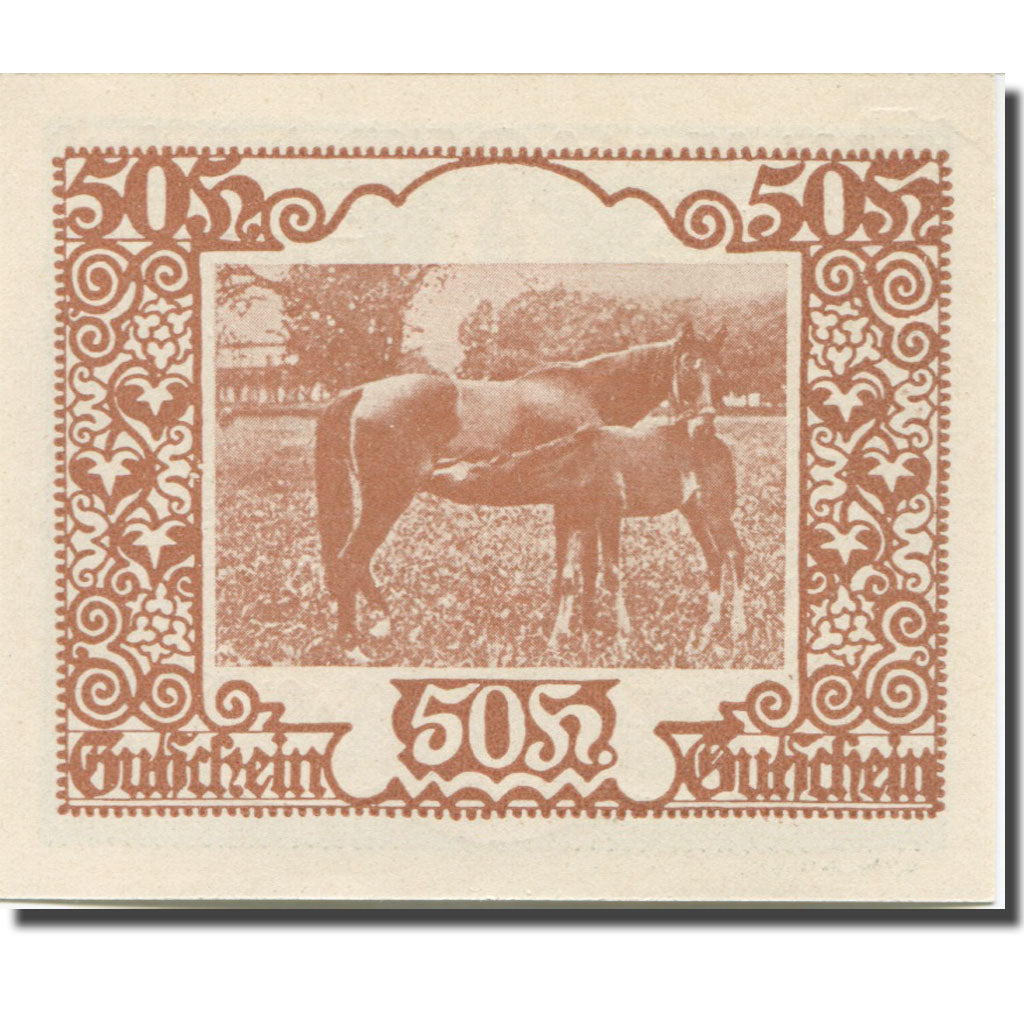Banknote, Austria, St. Marienkirchen bei Schärding O.Ö. Gemeinde, 50 Heller