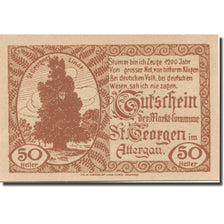 Banknote, Austria, St. Georgen im Attergau O.Ö. Prv.Markt-Commune, 50 Heller