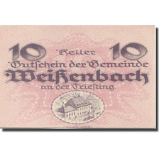 Nota, Áustria, Weißenbach an der Triesting N.Ö. Gemeinde, 10 Heller, Texte