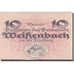 Nota, Áustria, Weißenbach an der Triesting N.Ö. Gemeinde, 10 Heller, Texte
