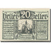 Billet, Autriche, St. Veit im Pongau Sbg. Marktgemeinde, 20 Heller, personnage