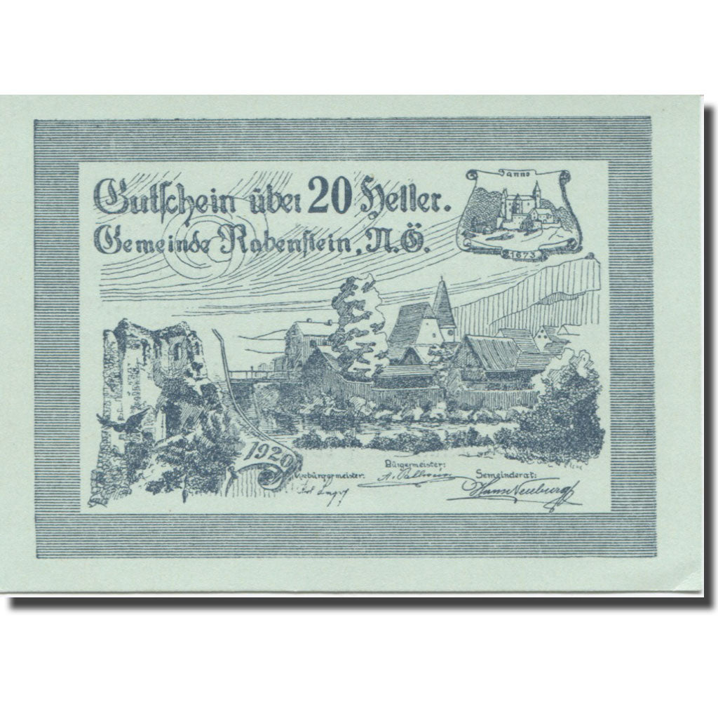 Banknote, Austria, Rabenstein, 20 Heller, texte 1, 1920, 1920-11-30, AU(55-58)