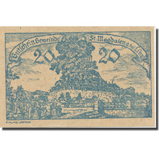 Nota, Áustria, St. Magdalena Bei Linz, O.Ö., Gemeinde, 20 Heller, texte 1