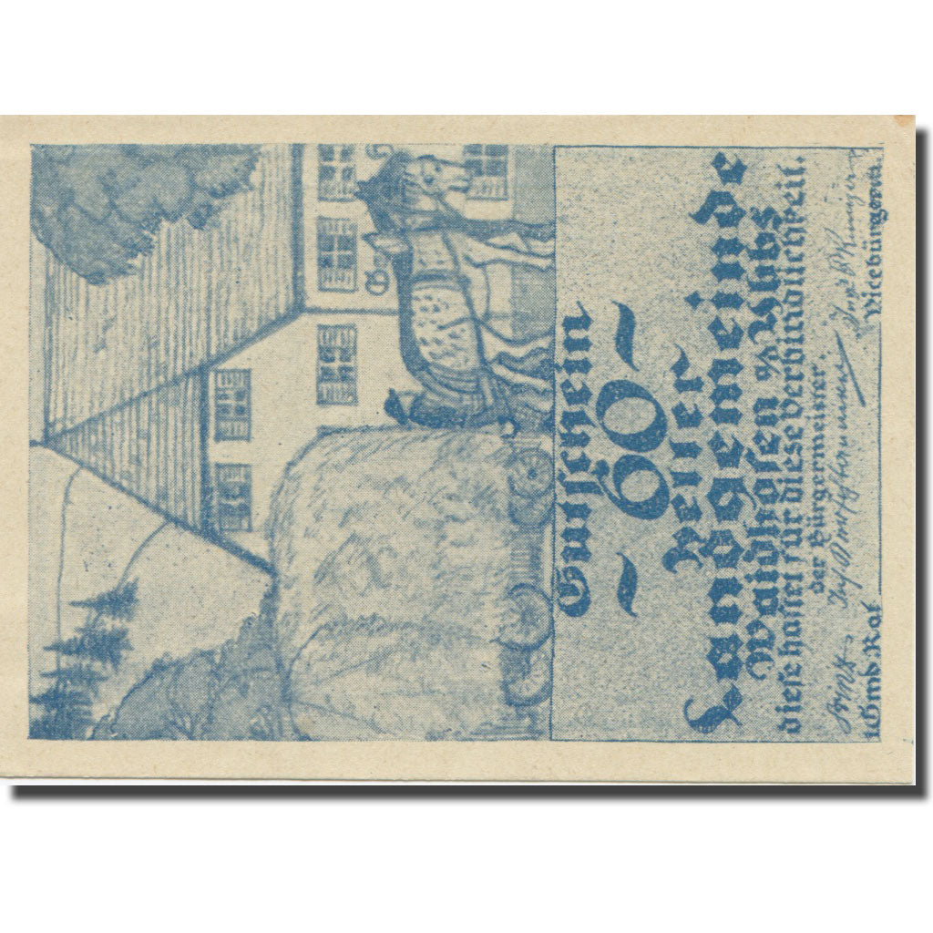Banconote, Austria, Waidhofen An Der Ybbs N.Ö. Landgemeinde, 60 Heller, Texte