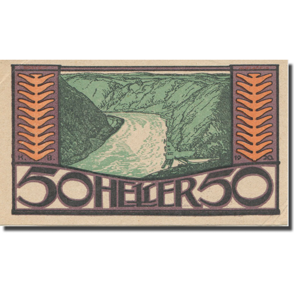 Banknote, Austria, Kirchberg an der Donau O.Ö. Gemeinde, 50 Heller, texte 1