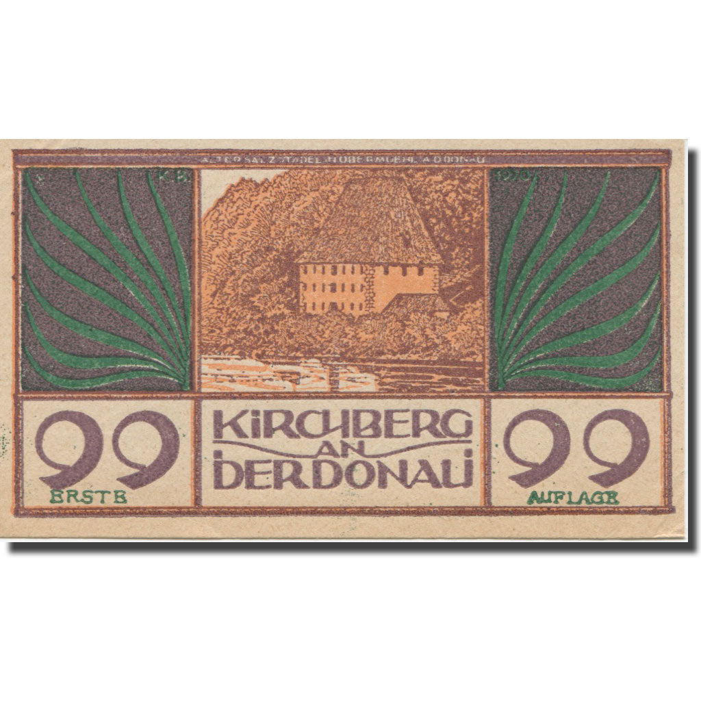 Banknote, Austria, Kirchberg an der Donau O.Ö. Gemeinde, 99 Heller, Texte 2