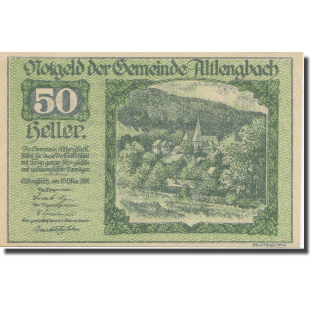 Banknote, Austria, Altlengbach, 50 Heller, Texte  5, 1920, 1920-12-31