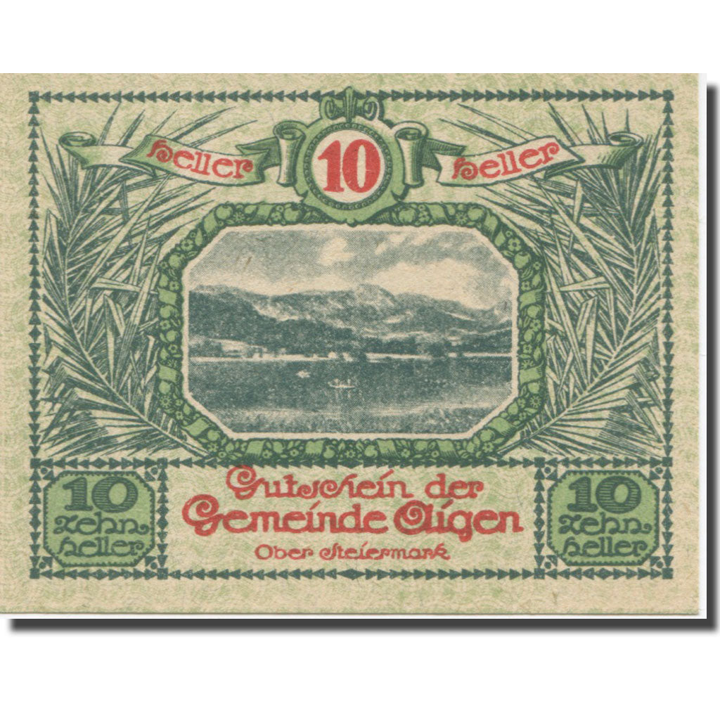 Banknote, Austria, Aigen Stm. Gemeinde, 10 Heller, Texte, 1920, 1920-07-17