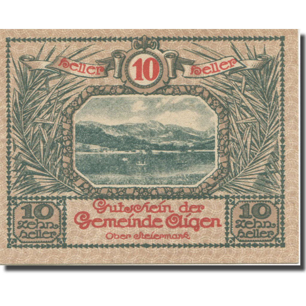 Banknote, Austria, Aigen Stm. Gemeinde, 10 Heller, Texte 2, 1920, 1920-07-17