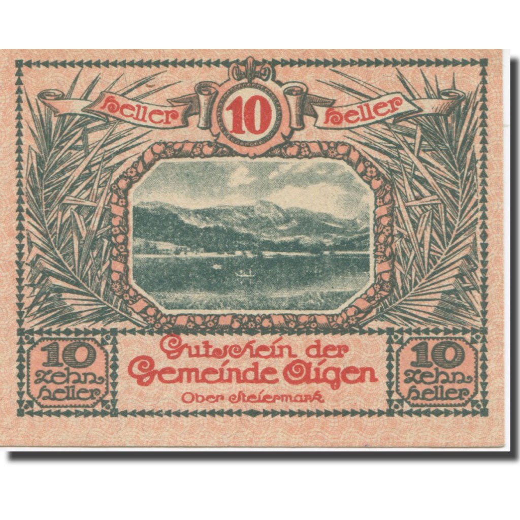 Banknote, Austria, Aigen Stm. Gemeinde, 10 Heller, Texte 3, 1920, 1920-07-17