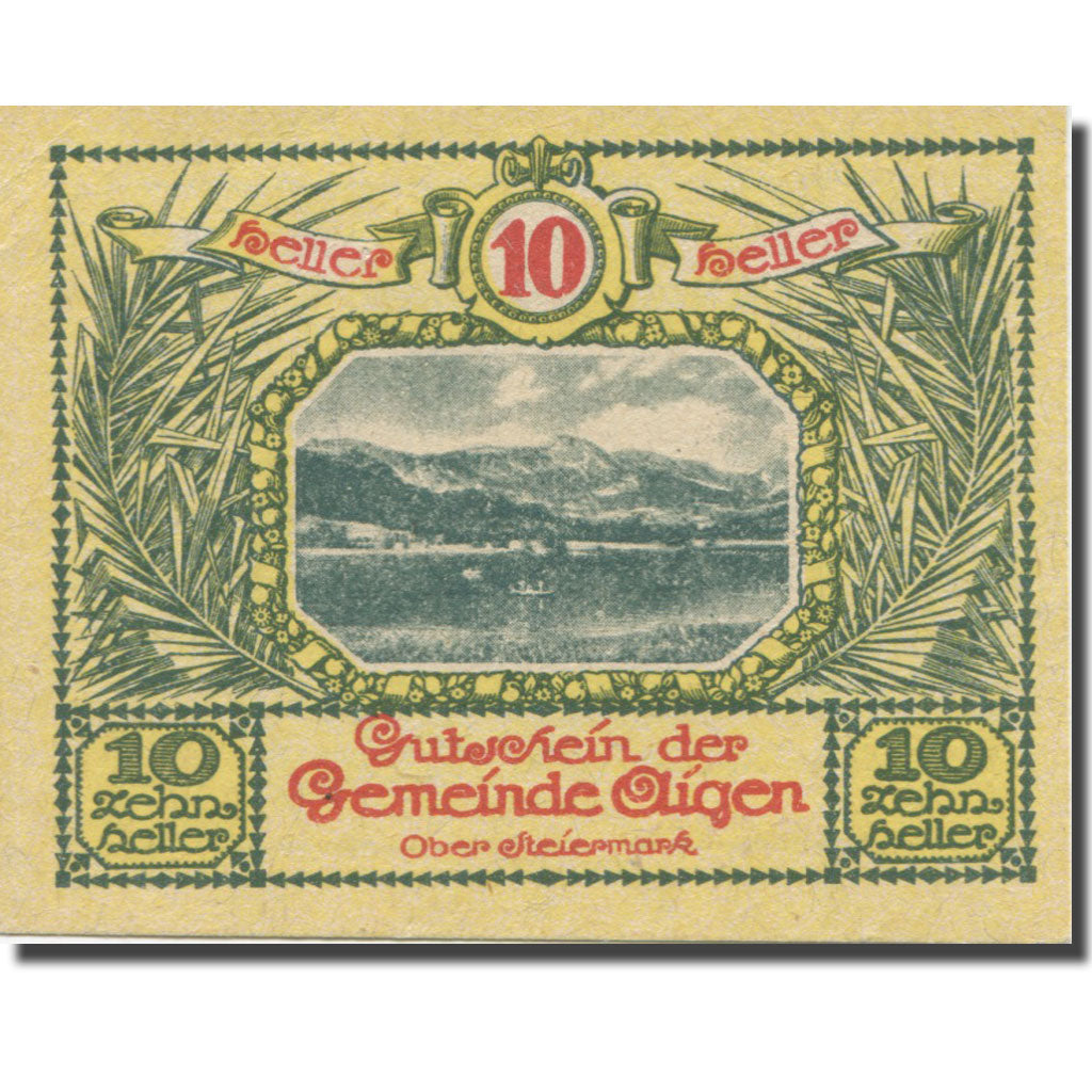 Banknote, Austria, Aigen Stm. Gemeinde, 10 Heller, Texte  5, 1920, 1920-07-17