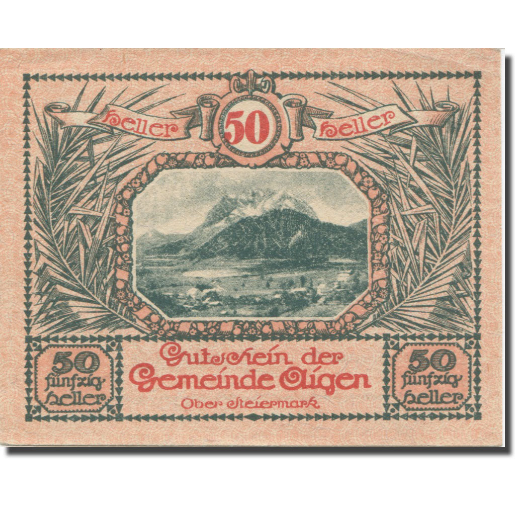Banknote, Austria, Aigen Stm. Gemeinde, 50 Heller, Texte 4, 1920, 1920-07-17