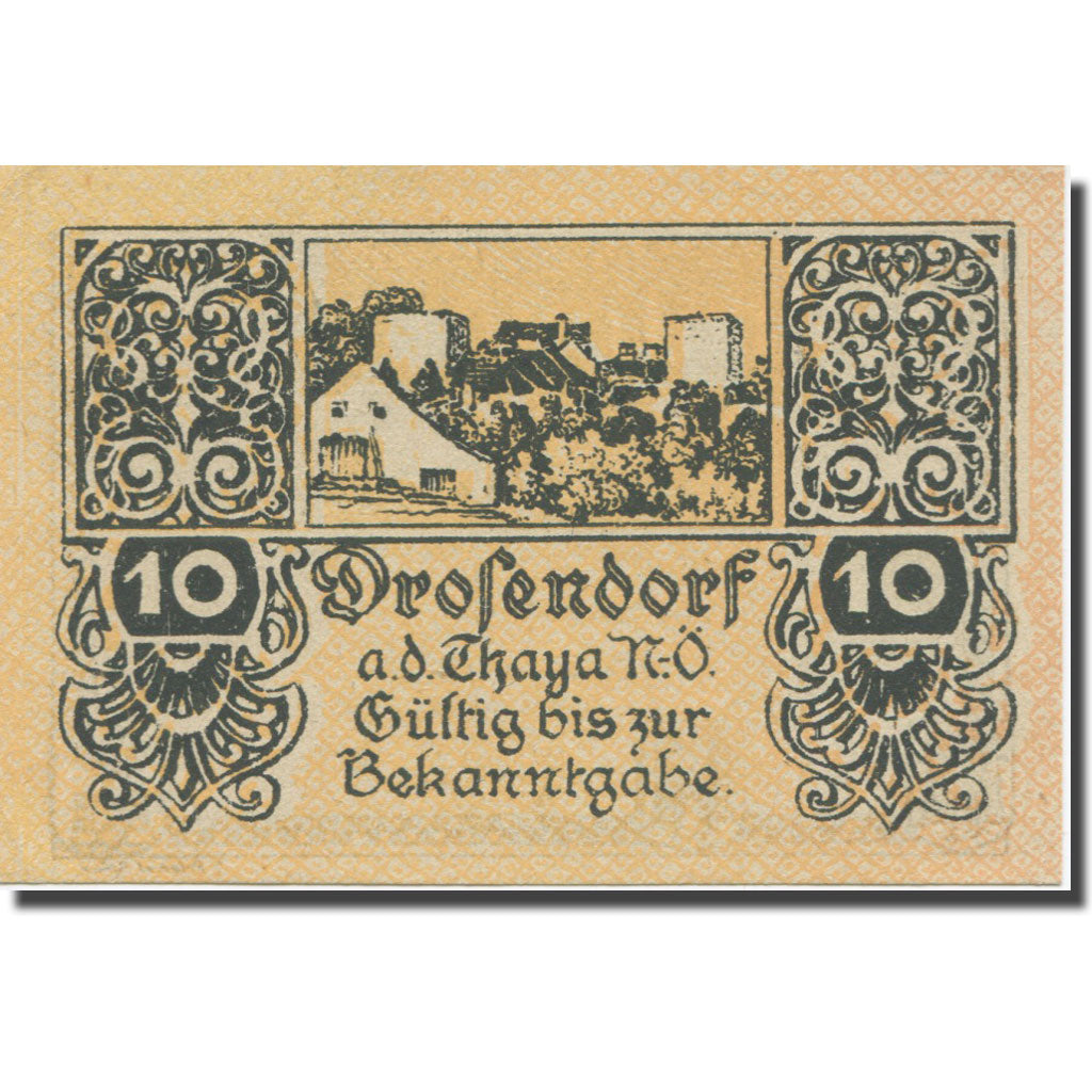 Banknote, Austria, Drosendorf, 10 Heller, village, 1920, 1920-04-08, AU(55-58)