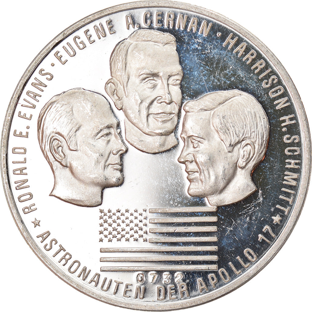 Switzerland, Medal, Espace, Apollo 17, Sciences & Technologies, 1972, MS(60-62)