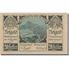 Banknote, Austria, St. Veit an der Gölsen N.Ö. Marktgemeinde, 20 Heller, texte