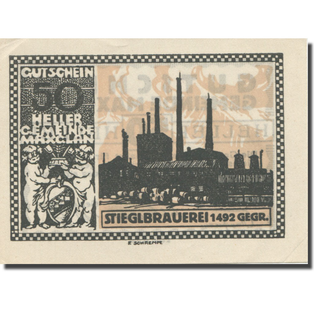 Banknote, Austria, Maxglan, 50 Heller, Texte 2, 1920, 1920-11-01, AU(55-58)