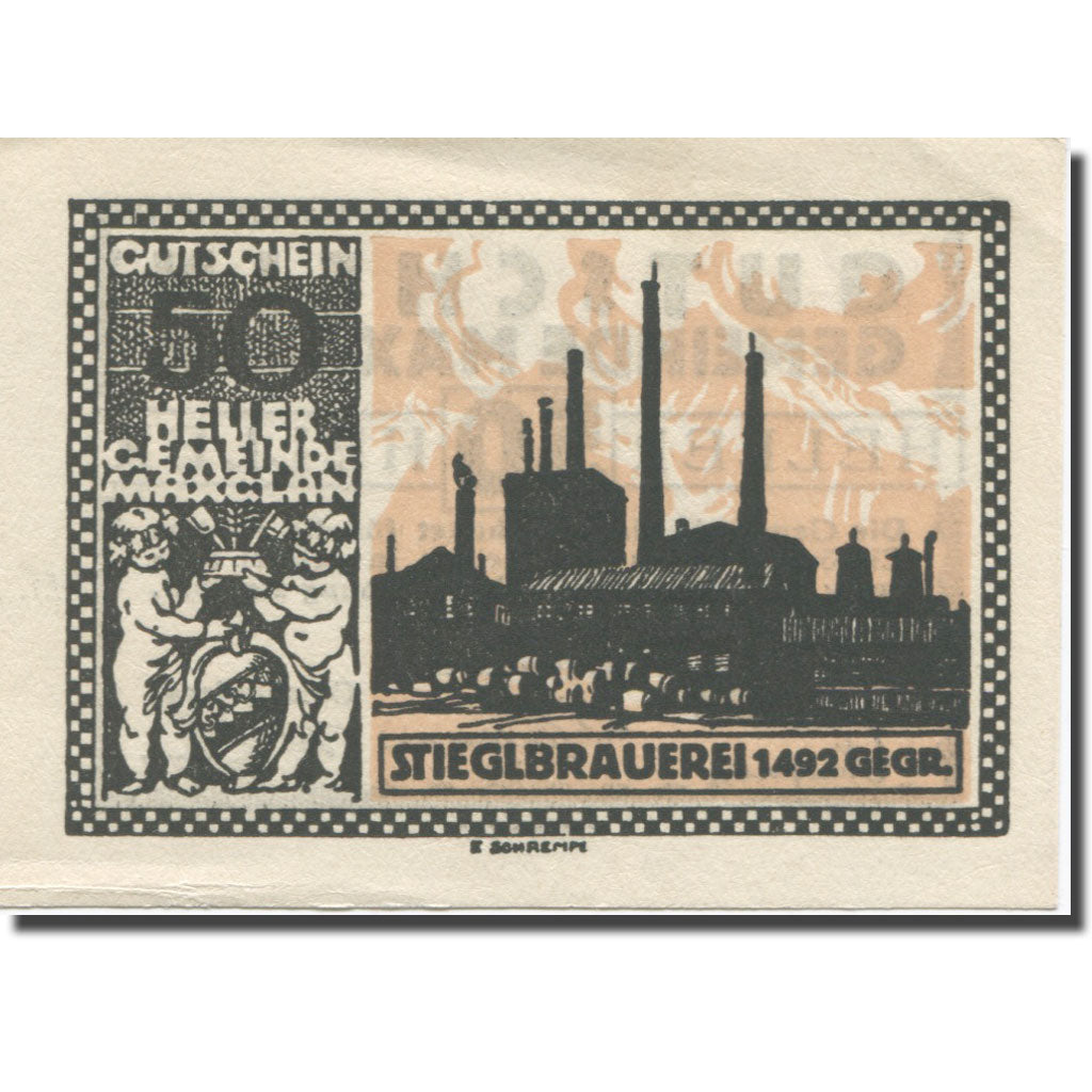 Banknote, Austria, Maxglan, 50 Heller, Texte 3, 1920, 1920-11-01, AU(55-58)