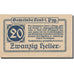 Banknote, Austria, Lend Sbg. Gemeinde, 20 Heller, texte 1, 1920, 1920-07-01