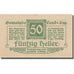 Banknote, Austria, Lend Sbg. Gemeinde, 50 Heller, Texte 2, 1920, 1920-07-01