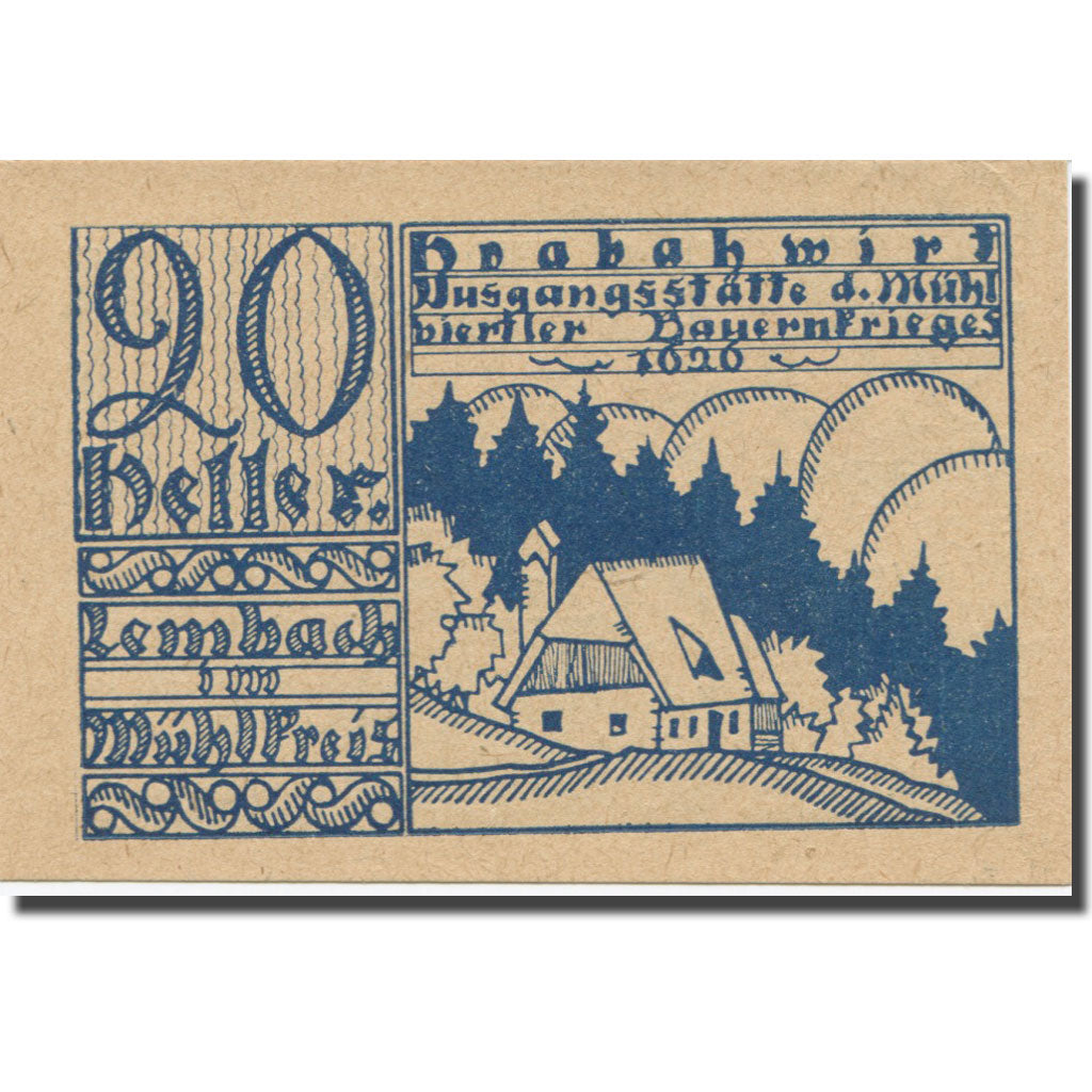 Banknote, Austria, Lembach, 20 Heller, Blason 1, AU(55-58), Mehl:FS 510I