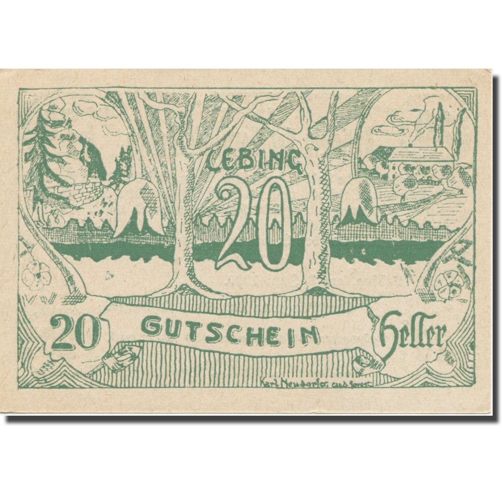 Banknote, Austria, Lebing O.Ö. Gemeinde, 20 Heller, texte 1, 1920, 1920-12-31