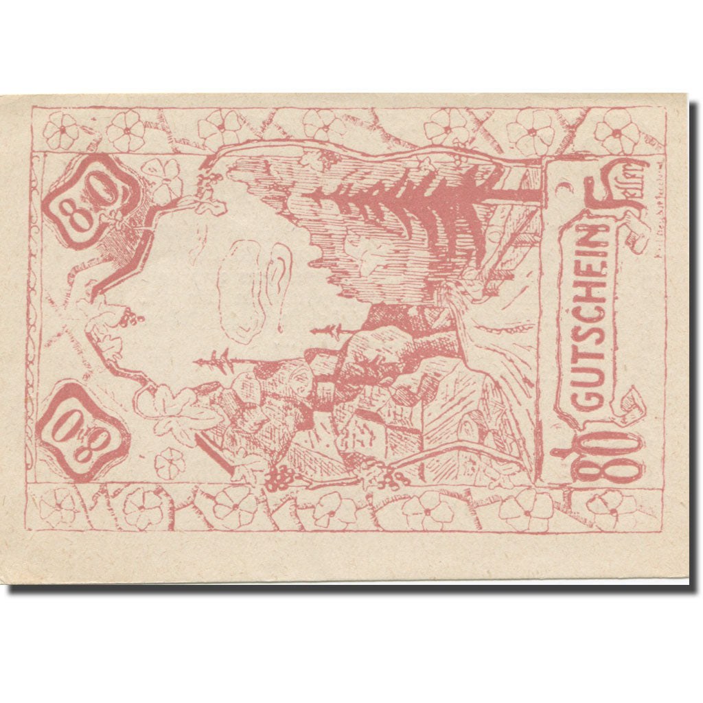 Banknote, Austria, Lebing O.Ö. Gemeinde, 80 Heller, Texte 4, 1920, 1920-12-31