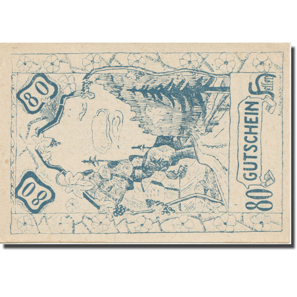 Banknote, Austria, Lebing O.Ö. Gemeinde, 80 Heller, Texte  5, 1920, 1920-12-31