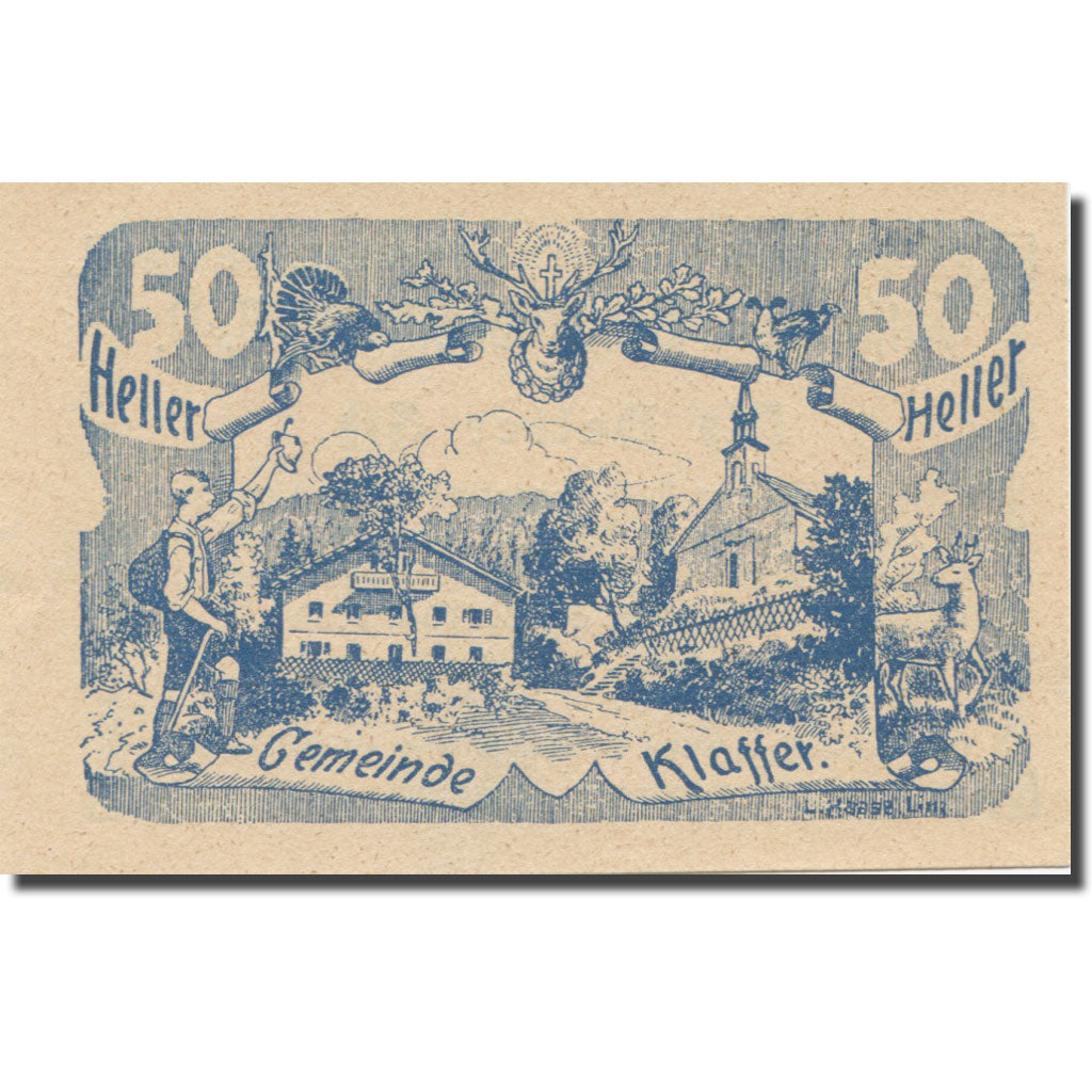 Banknote, Austria, Klaffer, 50 Heller, Texte 4, 1921, 1921-03-31, AU(55-58)