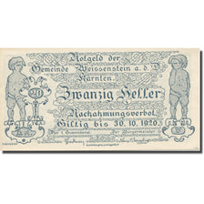 Nota, Áustria, Weissenstein an der Drau Kärnten Gemeinde, 20 Heller, Blason 1