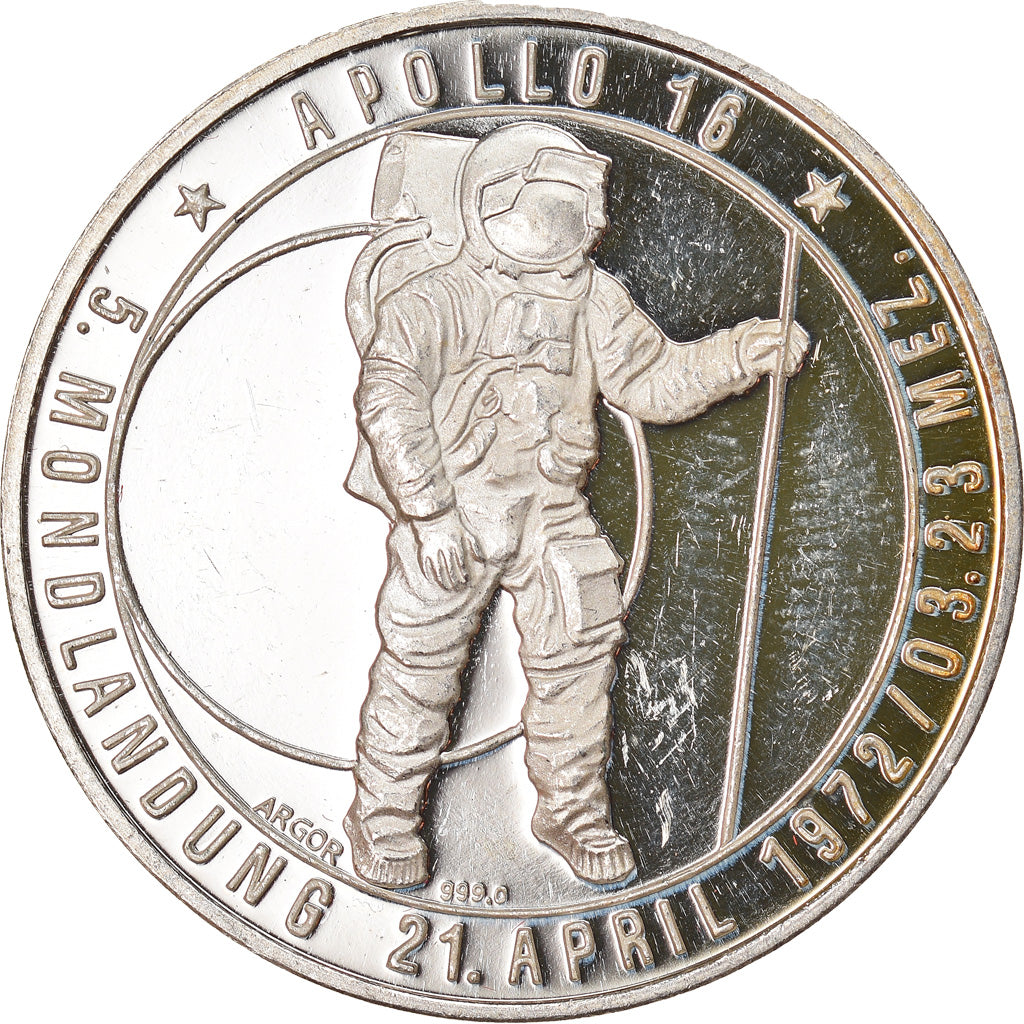Switzerland, Medal, Espace, Apollo 16, Sciences & Technologies, 1972, MS(60-62)