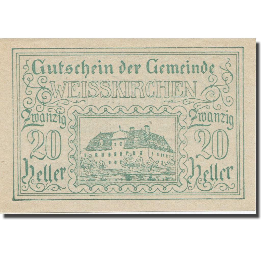 Banknote, Austria, Weisskirchen O.Ö. Gemeinde, 20 Heller, texte 1, 1920