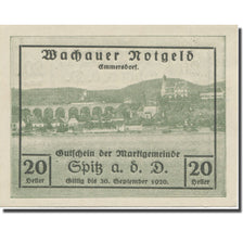 Geldschein, Österreich, Wachauer Notgeld - Spitz - Kirche N.Ö. Gemeinde, 20