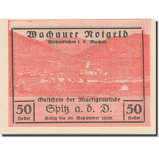 Geldschein, Österreich, Wachauer Notgeld - Spitz - Kirche N.Ö. Gemeinde, 50