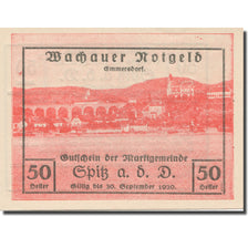 Banconote, Austria, Wachauer Notgeld - Spitz - Kirche N.Ö. Gemeinde, 50 Heller