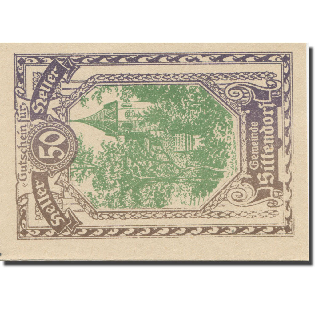 Billete, Austria, Sittendorf, 50 Heller, Texte 3, EBC, Mehl:FS 1001