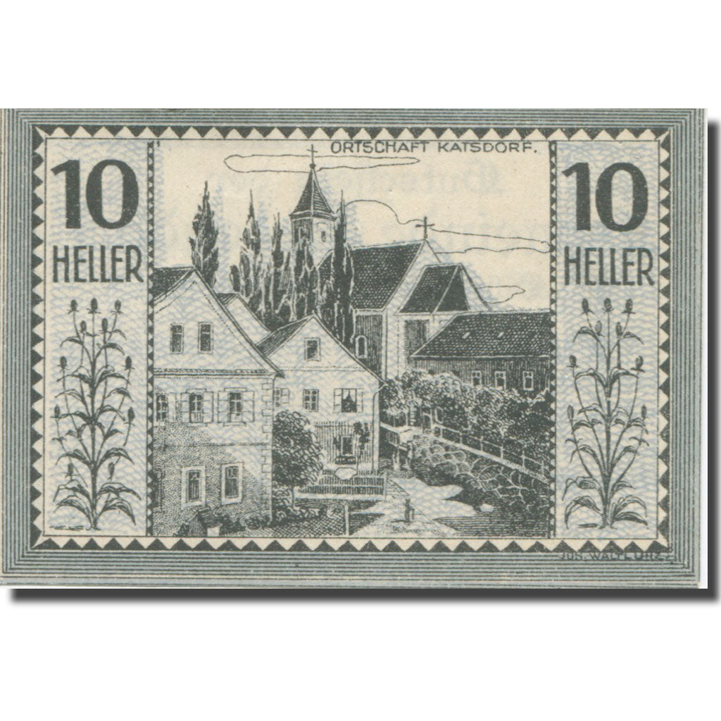 Banknote, Austria, Bodendorf O.Ö. Gemeinde, 10 Heller, texte 1, 1921