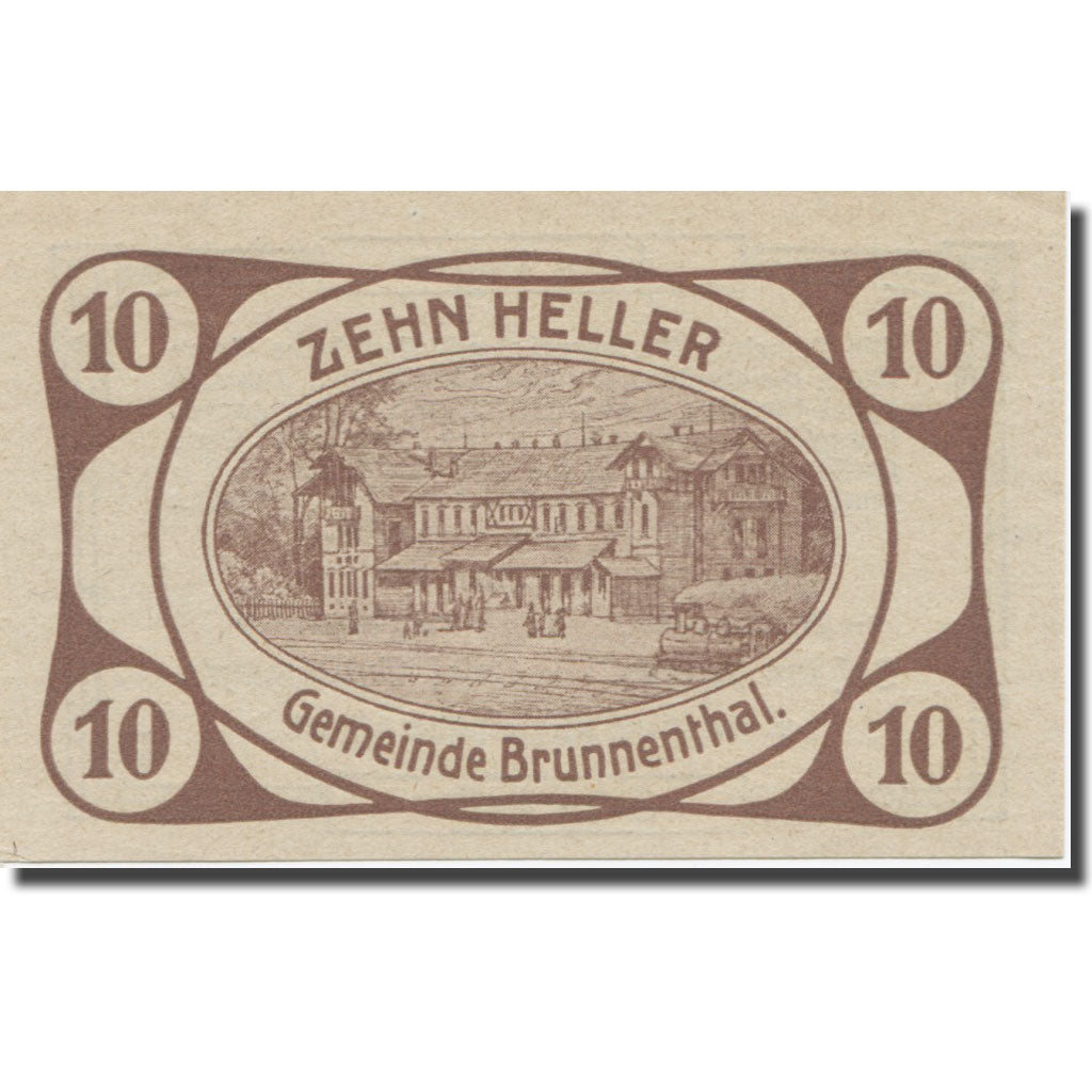 Banknote, Austria, Brunnenthal, 10 Heller, Texte, 1920, 1920-12-15, AU(55-58)