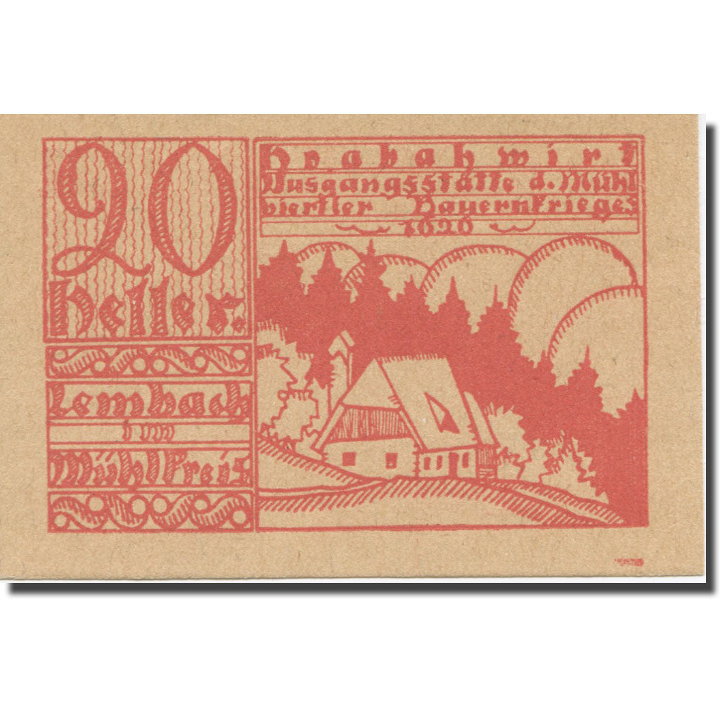 Banconote, Austria, Lembach, 20 Heller, paysage, SPL-, Mehl:FS 510Ie