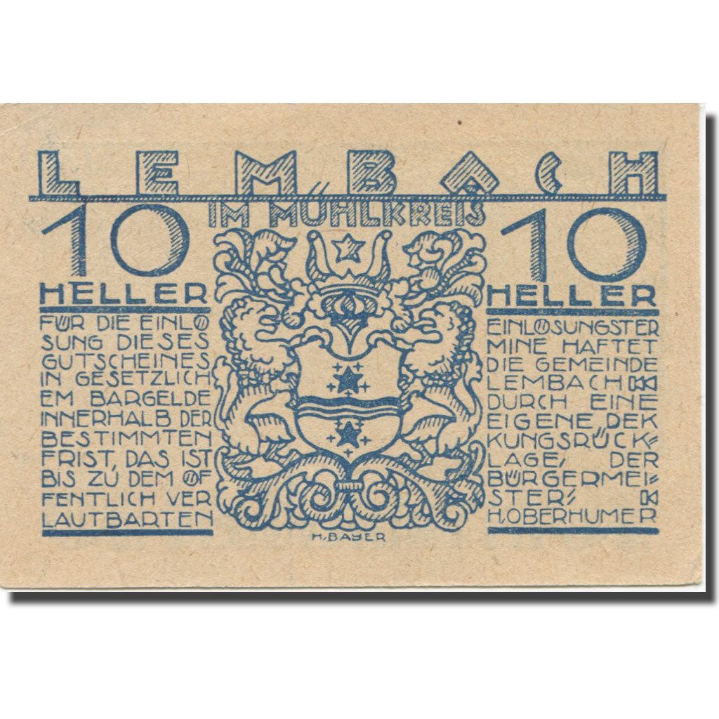 Banconote, Austria, Lembach, 10 Heller, canon, SPL-, Mehl:FS 510Ia