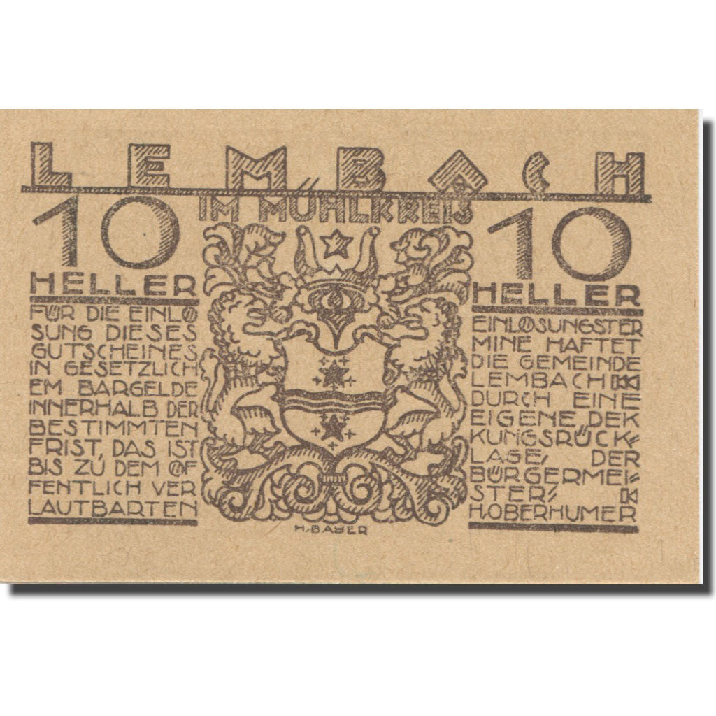 Banconote, Austria, Lembach, 10 Heller, canon, SPL-, Mehl:FS 510Ib