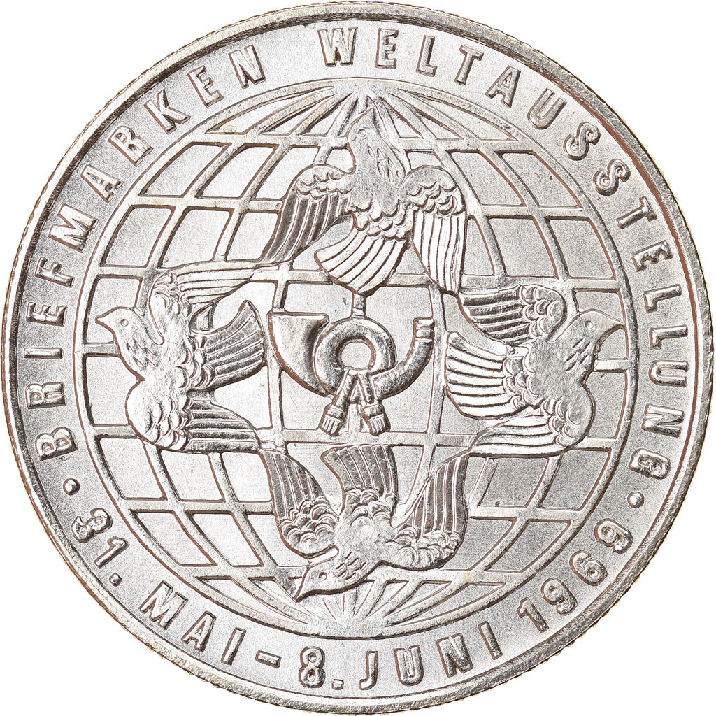 Switzerland, Medal, Briefmarken Weltausstellung, 1969, MS(63), Silver